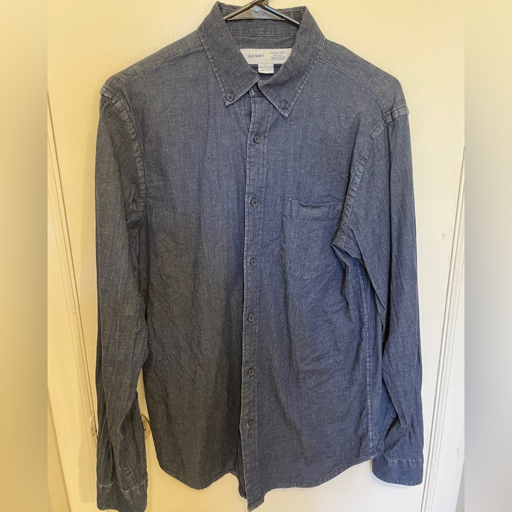 Dark Denim Button-down Shirt